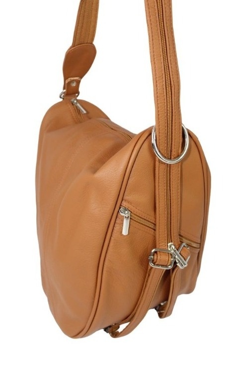 Plecak Skórzany ELKOR (PL) Jowita De Luxe Skóra Naturalna Licowa KARMELOWY