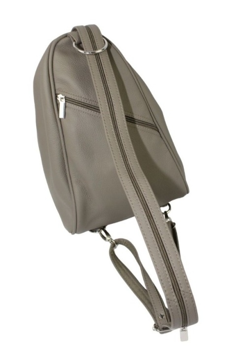 Plecak Skórzany ELKOR (PL) Jowita De Luxe Skóra Naturalna Licowa POPIELATY