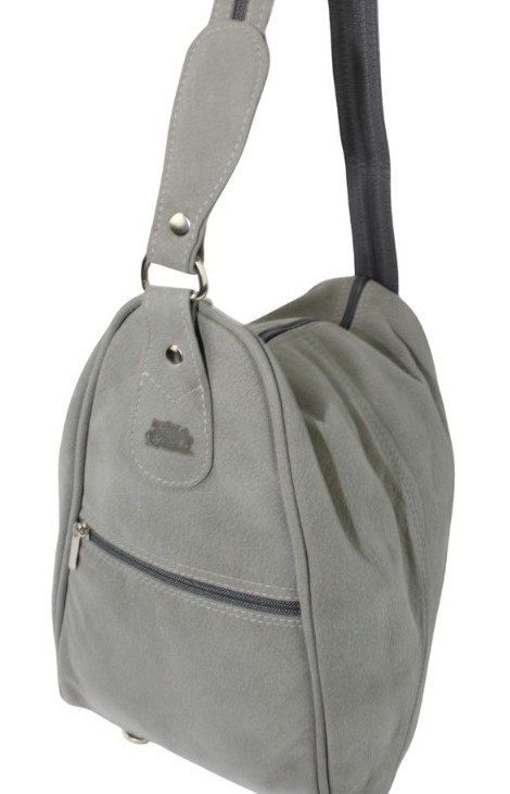 Plecak Skórzany ELKOR (PL) Jowita De Luxe Skóra Naturalna Surowa POPIELATY Matowy