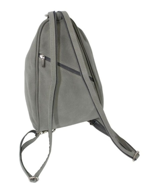 Plecak Skórzany ELKOR (PL) Jowita De Luxe Skóra Naturalna Surowa POPIELATY Matowy