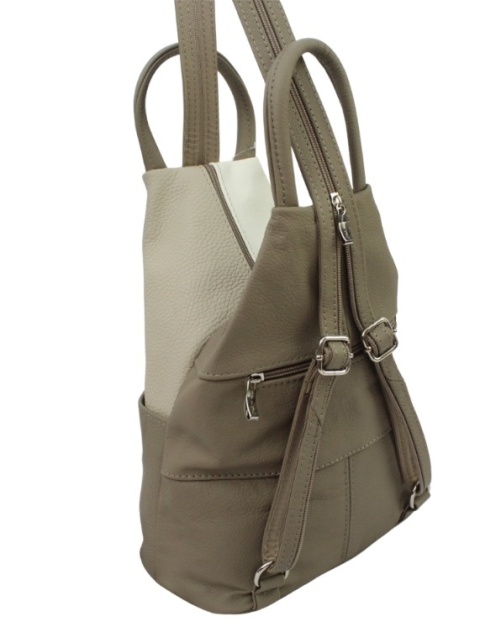 Plecak Skórzany PolskaGalanteria (PL) JOANNA Skóra Naturalna Licowa Gładka TRIO WZÓR 6