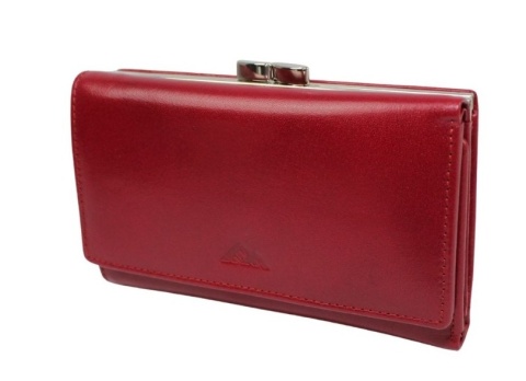 Portfel Damski Skórzany El Forest (PL) Skóra Bydlęca Klamra 14 cm RFID 948 480 BORDOWY 14,5 x 9 x 2,5 [cm]