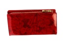 Portfel Damski Skórzany Peterson Lakierowany Długi Z Suwakiem Na Zewnątrz PTN-PS1431 CZERWONY 19,5 x 10 x 3,5 [cm]