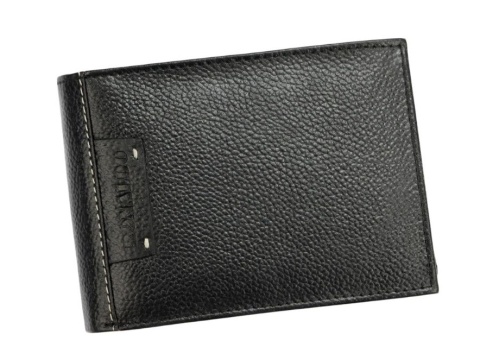 Portfel Męski Polska Galanteria (PL) Skóra Licowa Duży Poziomy Bez Zapięcia RFID N992 CZARNY 13 x 9,5 x 2,5 [cm]