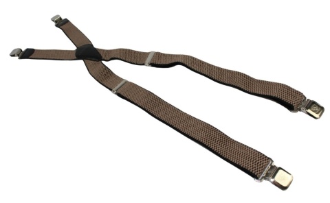 Szelki Do Spodni Polska Galanteria (PL) Z Materiału Regulowane Podwójne Typ X CAPPUCINO