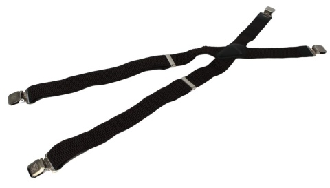 Szelki Do Spodni Polska Galanteria (PL) Z Materiału Regulowane Podwójne Typ X CZEKOLADOWE