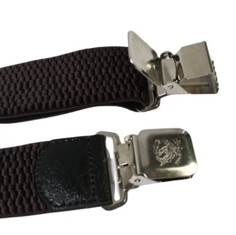 Szelki Do Spodni Polska Galanteria (PL) Z Materiału Regulowane Podwójne Typ X CZEKOLADOWE