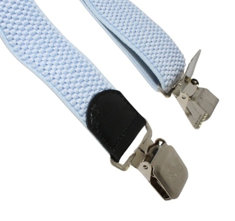 Szelki Do Spodni Polska Galanteria (PL) Z Materiału Regulowane Podwójne Typ X JASNY BŁĘKITNY