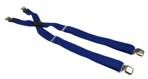 Szelki Do Spodni Polska Galanteria (PL) Z Materiału Regulowane Podwójne Typ X NIEBIESKI