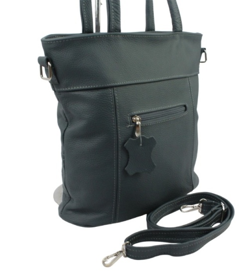 Torebka Skórzana MAGRE (PL) LENA Skóra Naturalna GRANATOWA