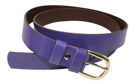 Pasek Damski Skórzany Gładki COMPLEX (PL) 30 mm FIOLETOWY