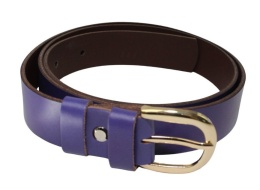 Pasek Damski Skórzany Gładki COMPLEX (PL) 30 mm FIOLETOWY