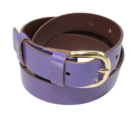 Pasek Damski Skórzany Gładki COMPLEX (PL) 30 mm FIOLETOWY