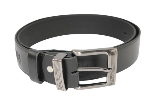 Pasek Skórzany COMPLEX (PL) Tłoczony Napis "COBRA" Skóra DW EXTRA 40 mm CZARNY