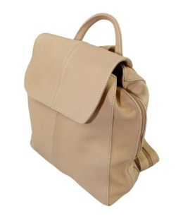 Plecak Skórzany MAGRE (PL) NATALIA Skóra Naturalna Licowa BISZKOPTOWA