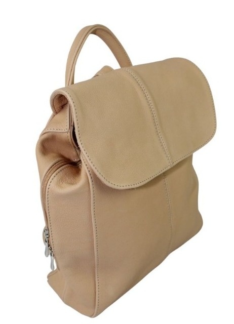 Plecak Skórzany MAGRE (PL) NATALIA Skóra Naturalna Licowa BISZKOPTOWA