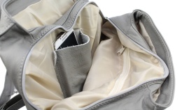 Plecak Skórzany MAGRE (PL) NATALIA Skóra Naturalna Licowa SZARA