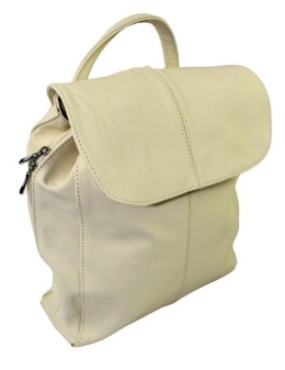 Plecak Skórzany MAGRE (PL) NATALIA Skóra Naturalna Licowa Gładka KREMOWA