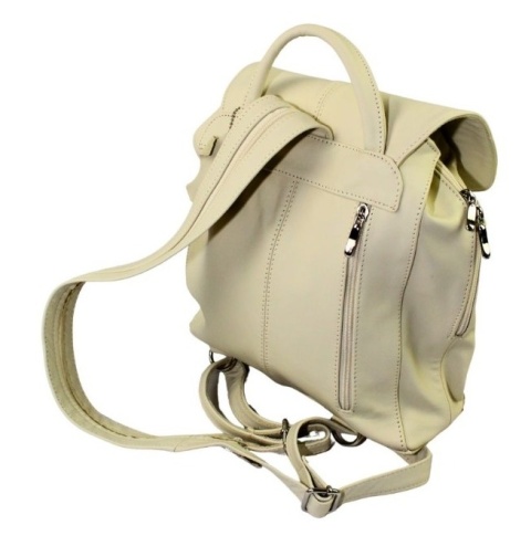 Plecak Skórzany MAGRE (PL) NATALIA Skóra Naturalna Licowa Gładka KREMOWA