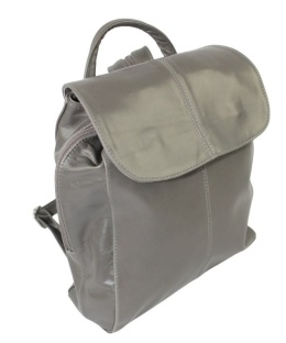 Plecak Skórzany MAGRE (PL) NATALIA Skóra Naturalna Licowa Gładka POPIELATA