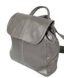 Plecak Skórzany MAGRE (PL) NATALIA Skóra Naturalna Licowa Gładka POPIELATA