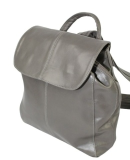 Plecak Skórzany MAGRE (PL) NATALIA Skóra Naturalna Licowa Gładka POPIELATA