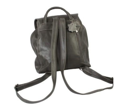 Plecak Skórzany MAGRE (PL) NATALIA Skóra Naturalna Licowa Gładka POPIELATA