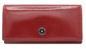 Portfel Damski Skórzany Peterson Długi Suwak Wewnątrz Skóra Naturalna Lakierowana PTN 1680144 CZERWONY 18,5 x 10 x 3 [cm]