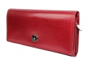 Portfel Damski Skórzany Peterson Długi Suwak Wewnątrz Skóra Naturalna Lakierowana PTN 1680144 CZERWONY 18,5 x 10 x 3 [cm]