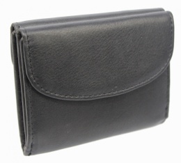 Portfelik Uniwersalny Mała Sakieweczka Skórzana MARS NORDEE Skóra Naturalna RFID  GW-3770 CZARNY 9 x 7 x 2 [cm]