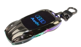 Praktyczna Elektryczna Zapalniczka Plazmowa USB Z Kablem Mikro USB Podświetlana BRELOK Do Kluczyków Samochodowych AUDI CZARNA