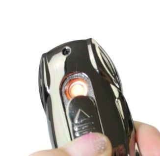 Praktyczna Elektryczna Zapalniczka Plazmowa USB Z Kablem Mikro USB Podświetlana BRELOK Do Kluczyków Samochodowych AUDI CZARNA