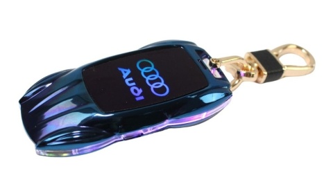Praktyczna Elektryczna Zapalniczka Plazmowa USB Z Kablem Mikro USB LIGHT BRELOK Do Kluczyków Samochodowych AUDI CAR NIEBIESKA