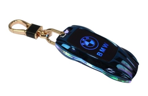 Praktyczna Elektryczna Zapalniczka Plazmowa USB Z Kablem Mikro USB LIGHT BRELOK Do Kluczyków Samochodowych BMW CAR NIEBIESKA