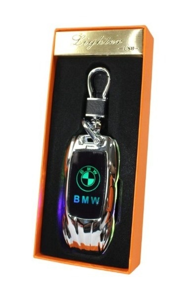 Praktyczna Elektryczna Zapalniczka Plazmowa USB Z Kablem Mikro USB LIGHT BRELOK Do Kluczyków Samochodowych BMW CAR SREBRNA