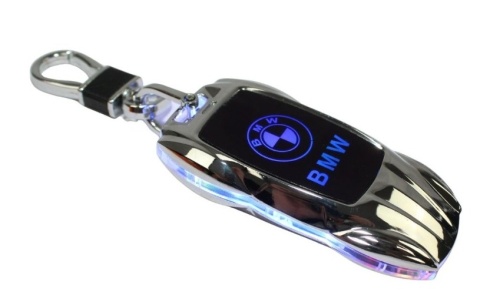 Praktyczna Elektryczna Zapalniczka Plazmowa USB Z Kablem Mikro USB LIGHT BRELOK Do Kluczyków Samochodowych BMW CAR SREBRNA