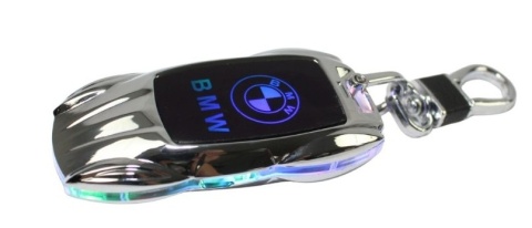 Praktyczna Elektryczna Zapalniczka Plazmowa USB Z Kablem Mikro USB LIGHT BRELOK Do Kluczyków Samochodowych BMW CAR SREBRNA