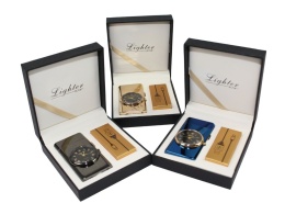 Praktyczna Elektryczna Zapalniczka Plazmowa Z Zegarkiem Ekskluzywne Pudełko