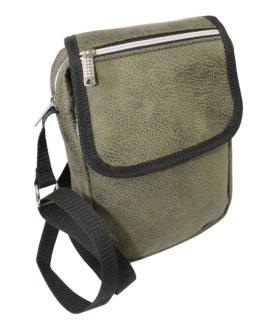 Skórzana Torba Męska Skóra Naturalna Antoszczyk (PL) DeLuxe Z Klapką OLIWKOWA 26 x 20 x 5 [cm]