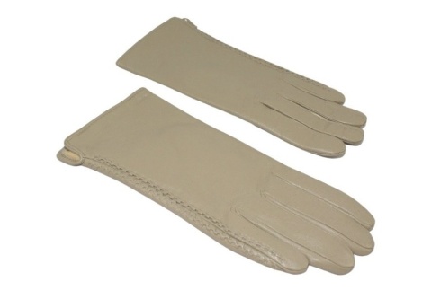 Skórzane Ocieplane Rękawiczki Damskie PolskaGalanteria.pl Ze Skóry Naturalnej CAPPUCINO o Rozmiar 7 1/2