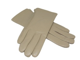 Skórzane Ocieplane Rękawiczki Damskie PolskaGalanteria.pl Ze Skóry Naturalnej CAPPUCINO o Rozmiar 8 1/2