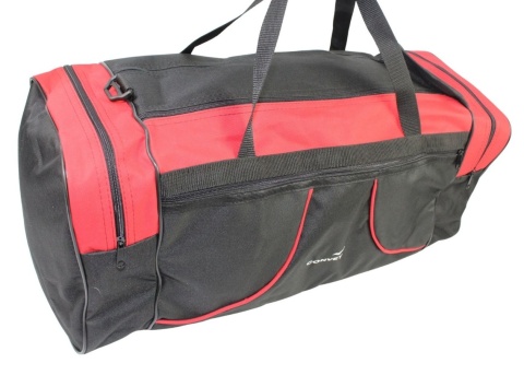 Torba Podróżna Średnia CONVEY (PL) CZARNO-CZERWONA 62 x 24 x 24 [cm]