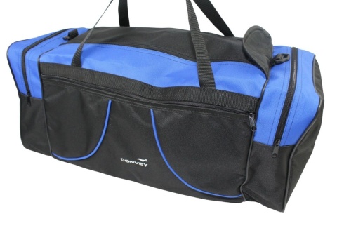 Torba Podróżna Średnia CONVEY (PL) CZARNO NIEBIESKA 62 x 24 x 24 [cm]