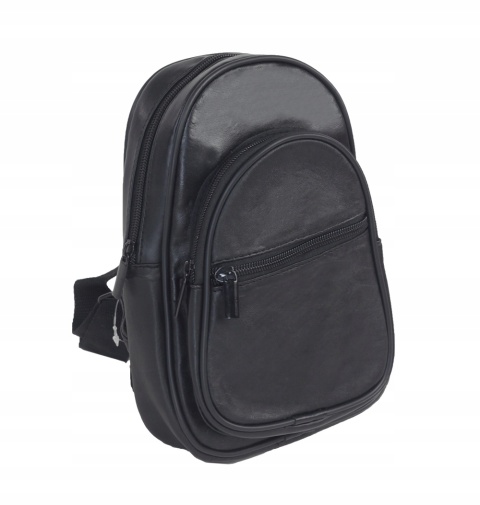 Torba Skórzana Na Ramię Nerka Barkówka Noszona Na Skos CONVEY (PL) CZARNA Praktyczna I Wygodna 25 x 18 x 7 [cm]