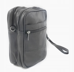 Torba męska skórzana CONVEY (PL) 06 Pionowa Czarna Dwukomorowa 23 x 17 x 8 [cm]