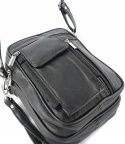 Torba męska skórzana CONVEY (PL) 06 Pionowa Czarna Dwukomorowa 23 x 17 x 8 [cm]