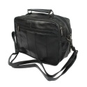 Torba męska skórzana CONVEY (PL) 276 Pozioma Czarna Dwukomorowa 29 x 20 x 15 [cm]