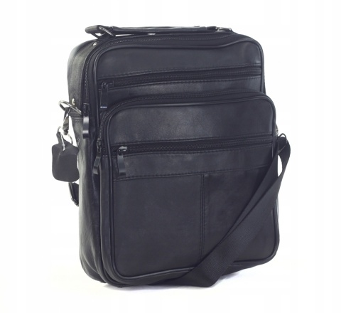 Torba męska skórzana CONVEY (PL) 526 Pionowa Czarna 27 x 23 x 8 [cm]