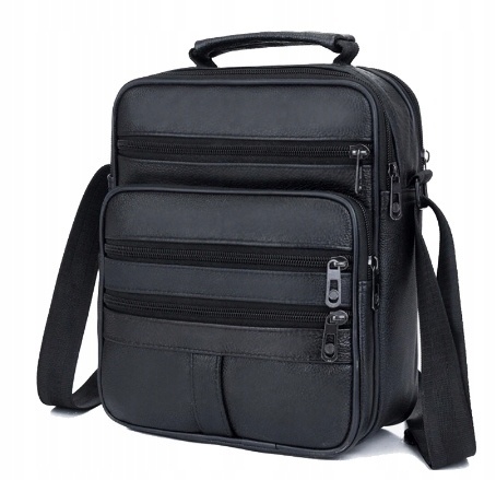 Torba męska skórzana CONVEY (PL) 8661 Pionowa Czarna 19 x 17 x 7 [cm]