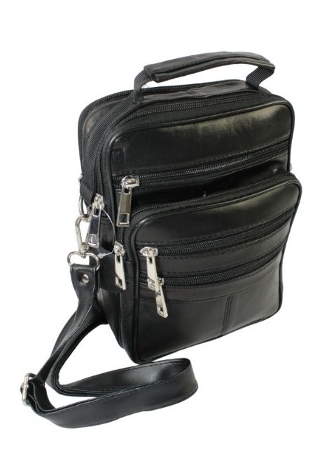 Torba męska skórzana CONVEY (PL) 8697 Pionowa Czarna 23 x 17 x 8 [cm]